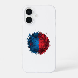 Rote Blaue Kugel iPhone 16 Hülle