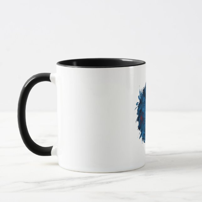 Rote Blaue Kugel  Tasse (Links)