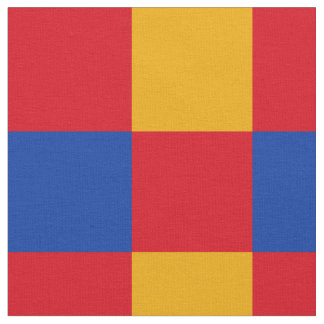 Rote, blaue und gelbe Schachbrettmuster Stoff