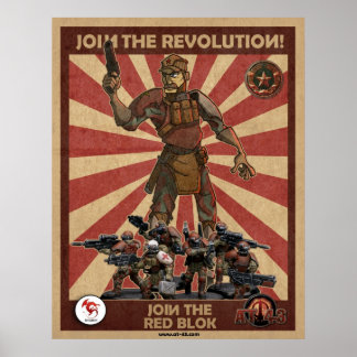 Rote Blocks Revolution Poster