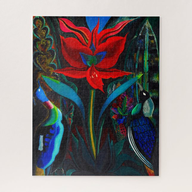 Rote Blume, 1929 von Joseph Stella Puzzle (Vertikal)