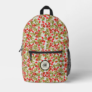 Rote Blume 2 Bedruckter Rucksack