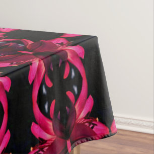 Rote Blume Abstrakte Kunst Tischdecke