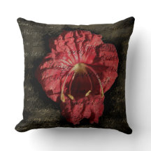 Rote Blume auf Grunge Text