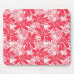 Rote Blume auf Weiß. Mousepad