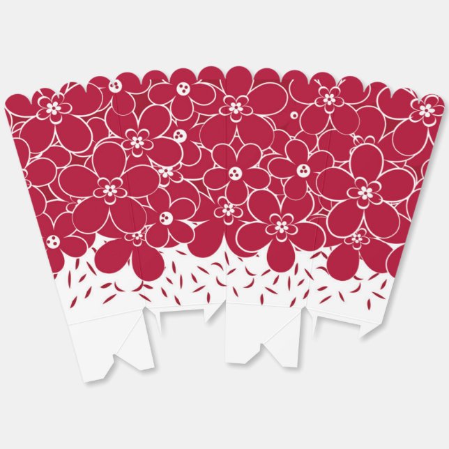 Rote Blume auf weißem Hintergrund Geschenkschachtel (Ungeklappt)