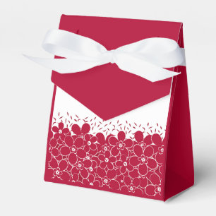 Rote Blume auf weißem Hintergrund Geschenkschachtel