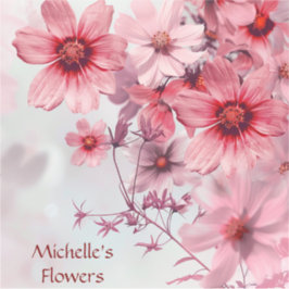 Rote Blume Aufkleber