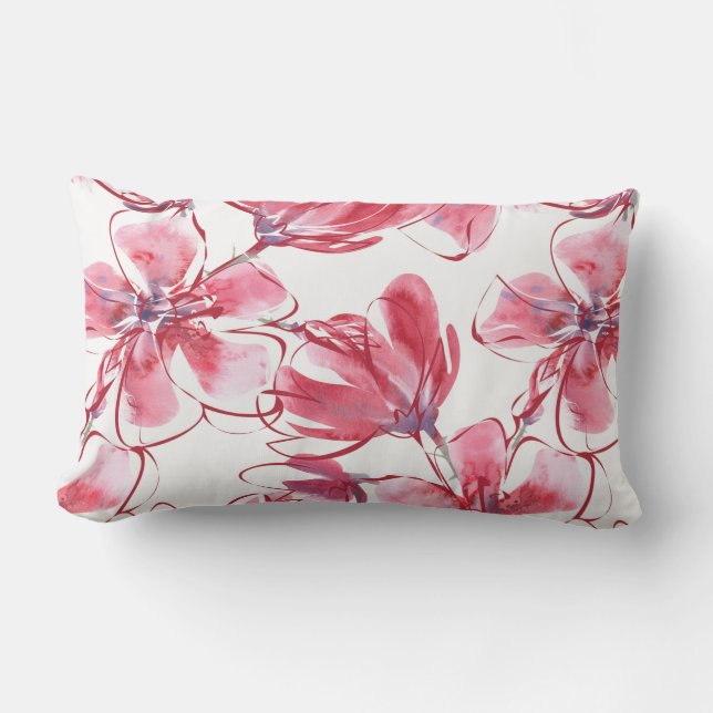 Rote Blume Außenpilz Kissen Für Draußen (Vorderseite)