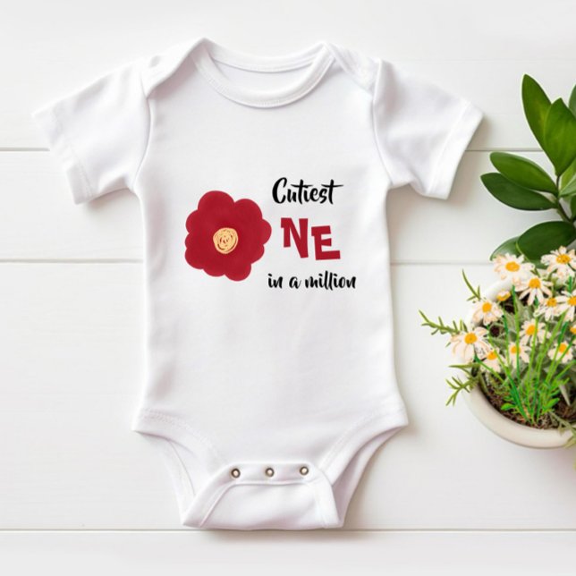 Rote Blume Baby Strampler (Von Creator hochgeladen)