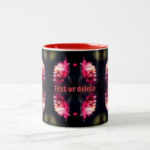 Rote Blume bei Sonnenlicht Abstrakt Personalisiert Zweifarbige Tasse
