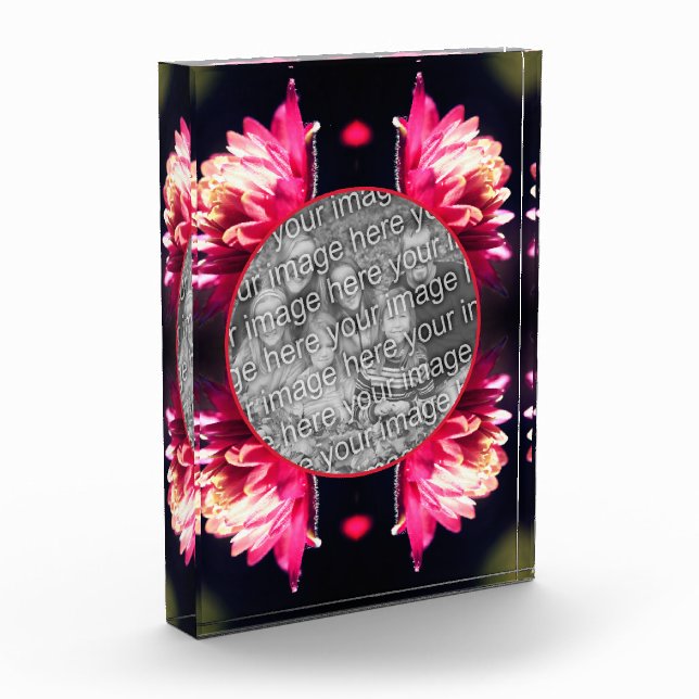 Rote Blume bei Sonnenlicht Fotoblock (Links)