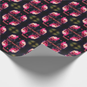 Rote Blume bei Sonnenlicht Nah Personalisiert Geschenkpapier