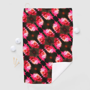Rote Blume bei Sonnenlicht Nah-up Muster Golfhandtuch