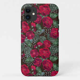 Rote Blume, Blumenmuster im Wasser. Case-Mate iPhone Hülle