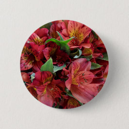 Rote Blume Button