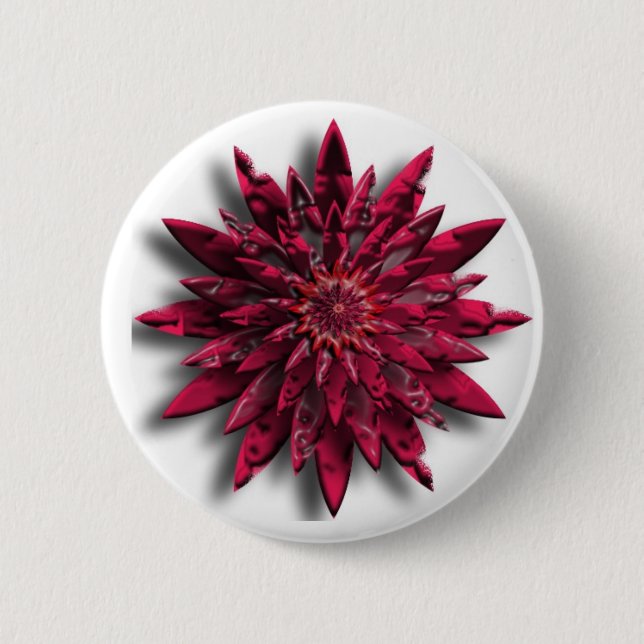 rote Blume Button (Vorderseite)
