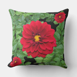 Rote Blume Deko Kissen