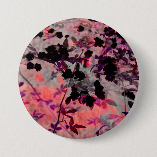 Rote Blume Design Grafikart Button (Vorderseite)