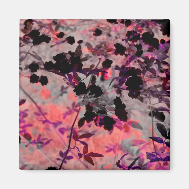 Rote Blume Design Grafikart Magnet (Vorne)