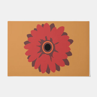 Rote Blume Doormat, Hausmeistergeschenk, Blumenkoh Fußmatte
