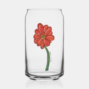 Rote Blume Dosenglas