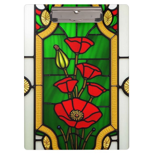 Rote Blume Elegante Kunst, Dichtung und Musik Klemmbrett (Vorderseite)