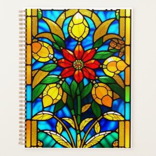 Rote Blume Elegante Kunst, Dichtung und Musik Planer
