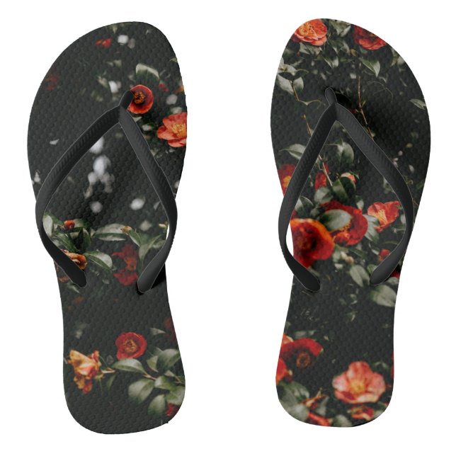 Rote Blume  Flip Flops (Fußbett)