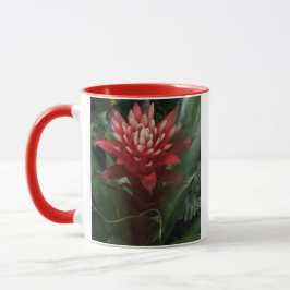 Rote Blume Foto Tasse