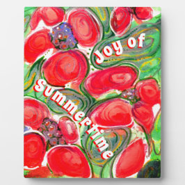 Rote Blume Freude an der Sommerzeit Fantasie Fotoplatte