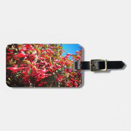 Rote Blume Gepäckanhänger