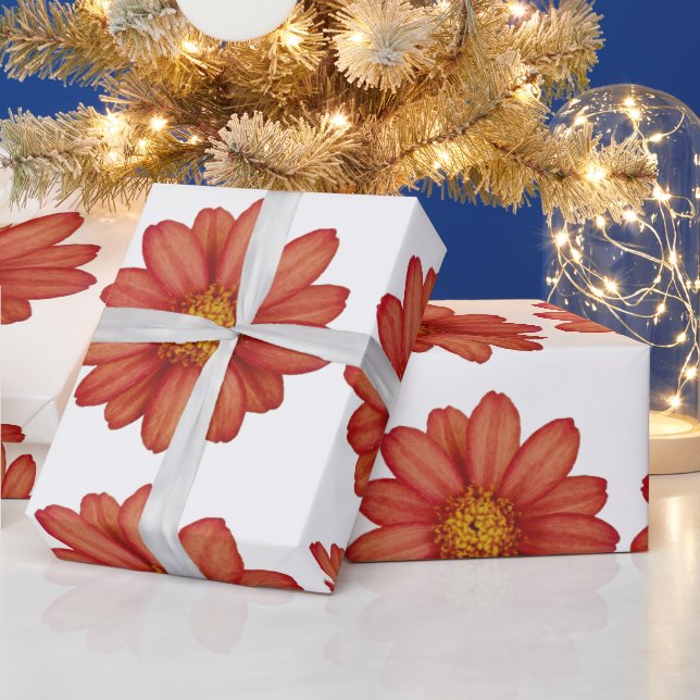 rote Blume Geschenkpapier (Feiertage)