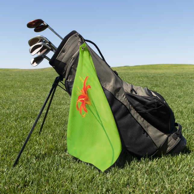 Rote Blume Golfhandtuch (Gras)