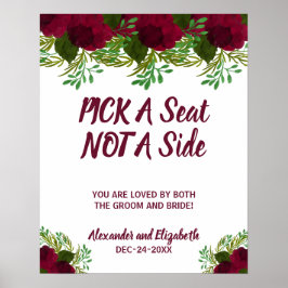 Rote Blume Grün Wählen Sie einen Platz und nicht e Poster