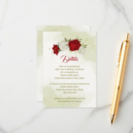 Rote Blume, grüne Blätter Begleitkarte