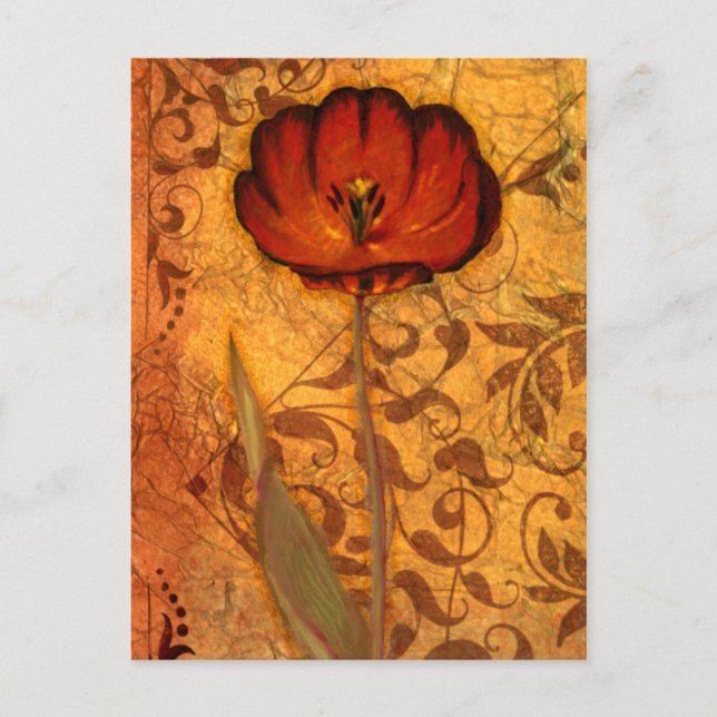 Rote Blume I Postkarte (Vorderseite)