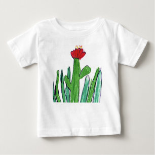 Rote Blume im Gras Baby T-shirt