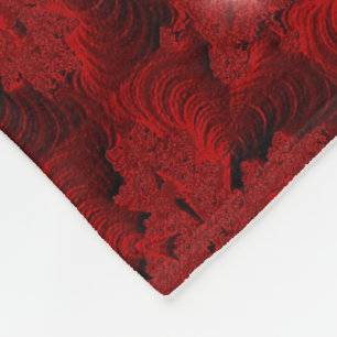 Rote Blume in 3D , Artdeco Fleecedecke