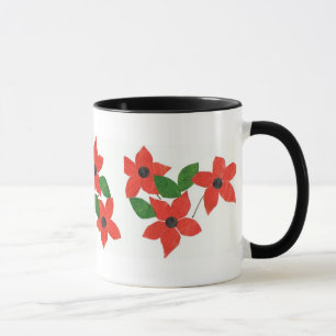 Rote Blume Kaffee Tasse - Blume Power