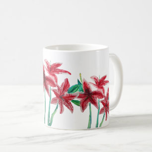 Rote Blume Kaffeetasse