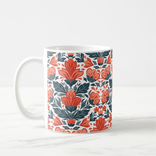 Rote Blume Kaffeetasse (Links)