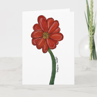 Rote Blume Karte