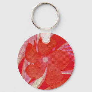 Rote Blume Keychain Schlüsselanhänger
