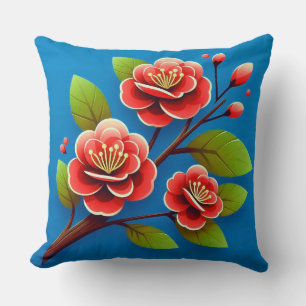 Rote Blume Kissen