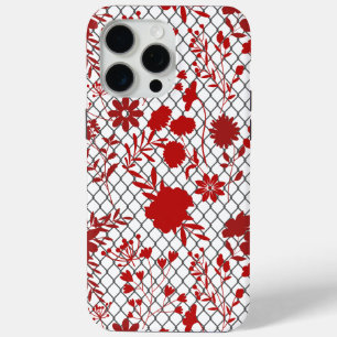 "Rote Blume Kontur im Netz Case-Mate iPhone Hülle