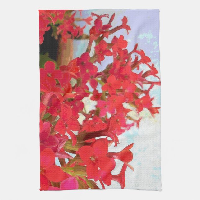 Rote Blume Küchentuch (Vertikal)