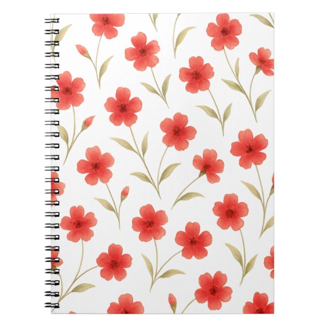 Rote Blume Notizblock (Vorderseite)