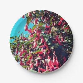 Rote Blume Pappteller