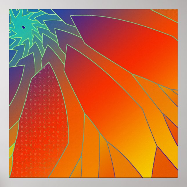 Rote Blume Poster (Vorne)